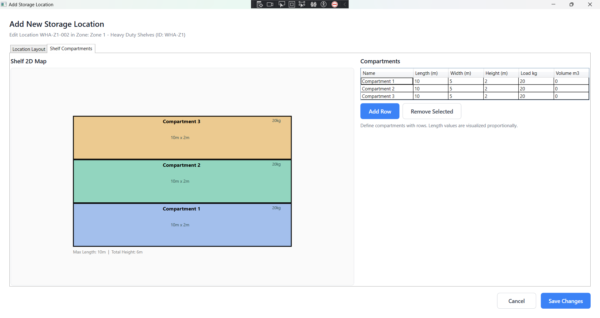 Warehouse stock view snapshot